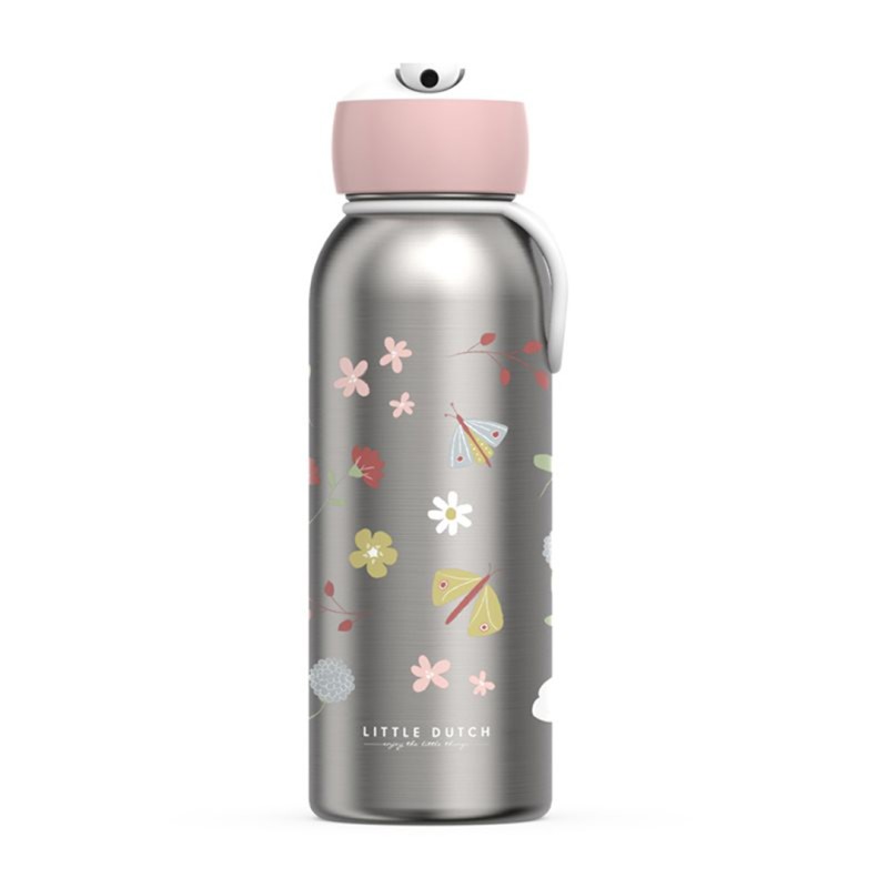 Ανοξείδωτο μπουκάλι - θερμός flip-up campus 350ml Flowers & Butterflies LITTE DUTCH Ανοξείδωτο μπουκάλι - θερμός flip-up campus 350ml Flowers & Butterflies LITTE DUTCH