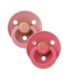Πιπίλες Καουτσούκ 0-6 μηνών Dusty Pink/Coral 2τμχ BIBS