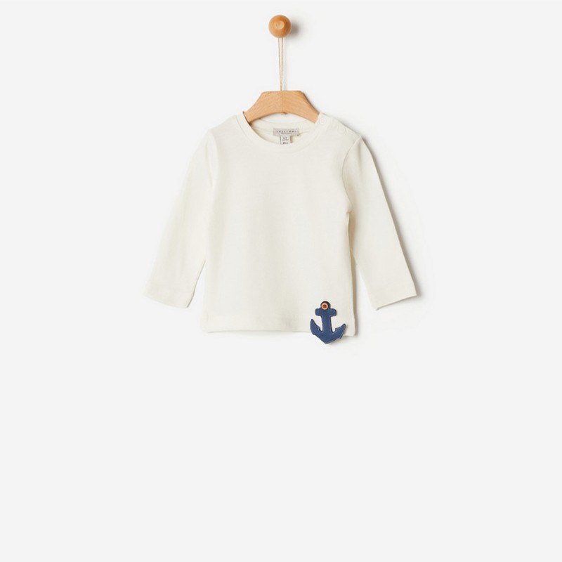 T-Shirt Modal με Κέντημα Turtledove YELL-OH T-Shirt Modal με Κέντημα Turtledove YELL-OH