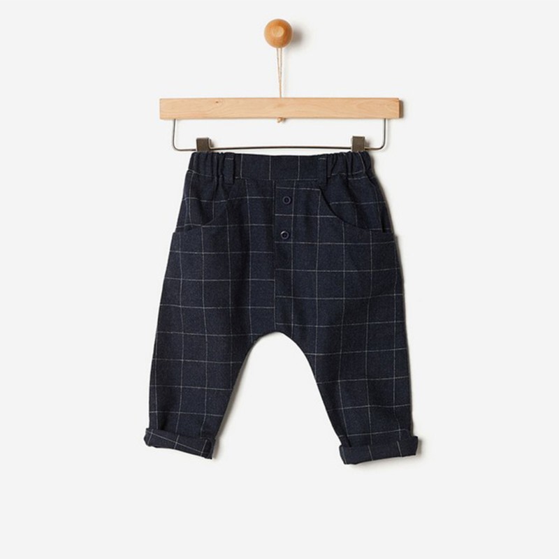 Παντελόνι Φανέλα Καρώ Dark Denim YELL-OH Παντελόνι Φανέλα Καρώ Dark Denim YELL-OH