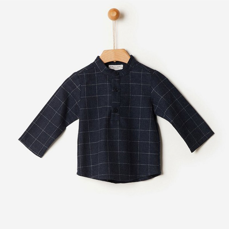 Τούνικ Φανέλα Καρώ Dark Denim YELL-OH Τούνικ Φανέλα Καρώ Dark Denim YELL-OH