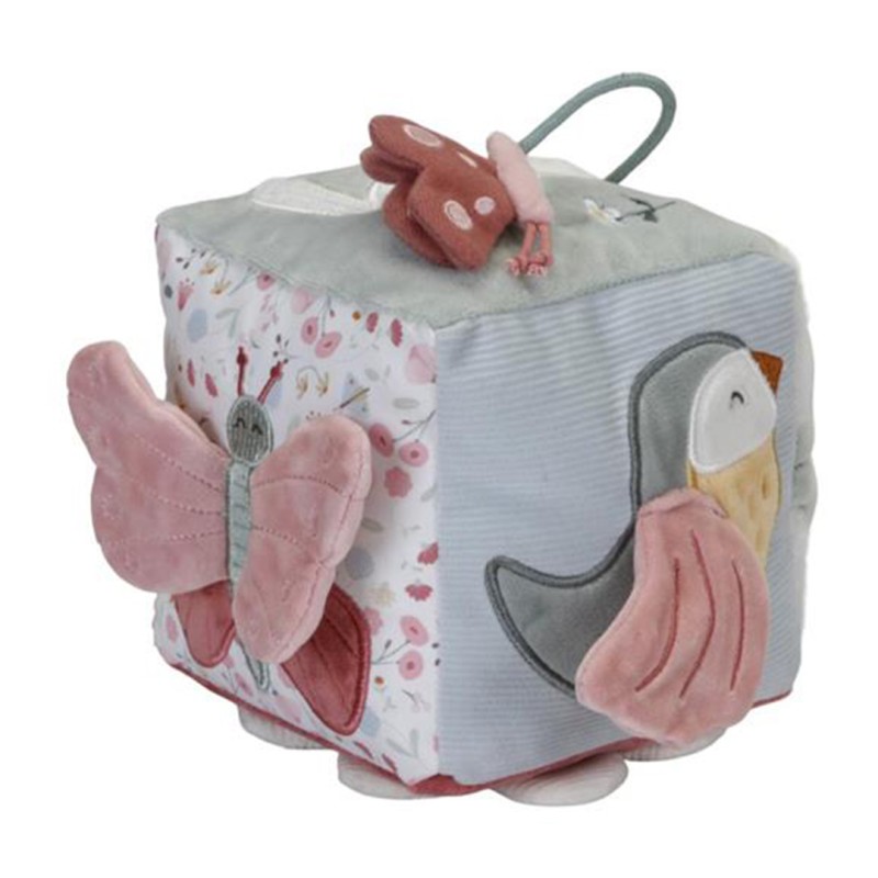 Υφασμάτινος κύβος δραστηριοτήτων Flowers & Butterflies LITTLE DUTCH Υφασμάτινος κύβος δραστηριοτήτων Flowers & Butterflies LITTLE DUTCH