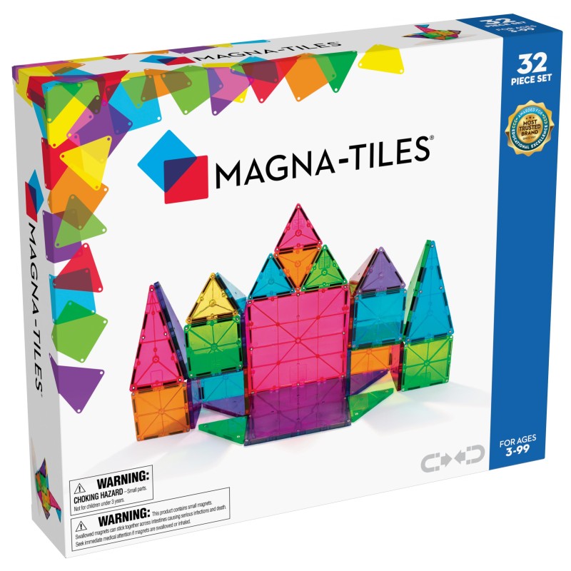 Μαγνητικό Παιχνίδι Clear Colors 32τμχ MAGNA-TILES Μαγνητικό Παιχνίδι Clear Colors 32τμχ MAGNA-TILES