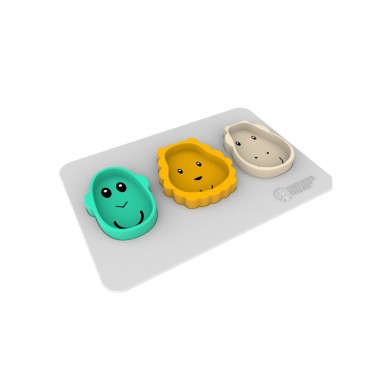 Παιδικό Σετ Φαγητού Animal Snack Mat Cool Grey MATCHSTICK MONKEY